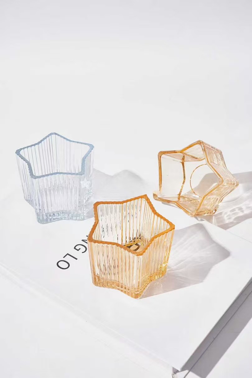 ستارے کے سائز کا گلاس موم بتی ہولڈر