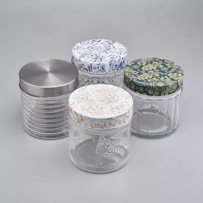 ذاتی نوعیت کے پرنٹ ٹن موم بتی جار ڑککن