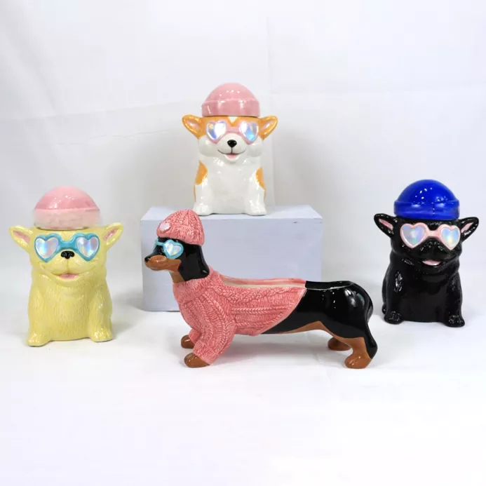 جانوروں کے سیرامک ​​موم بتی ہولڈر