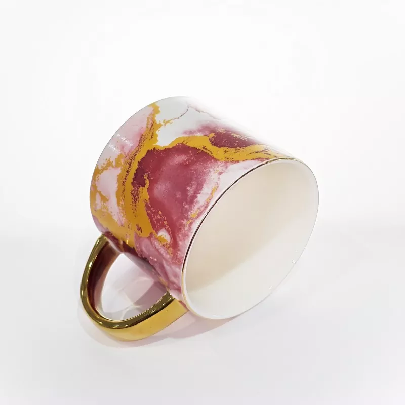 خوبصورت ماربل پیٹرن سیرامک پیالا