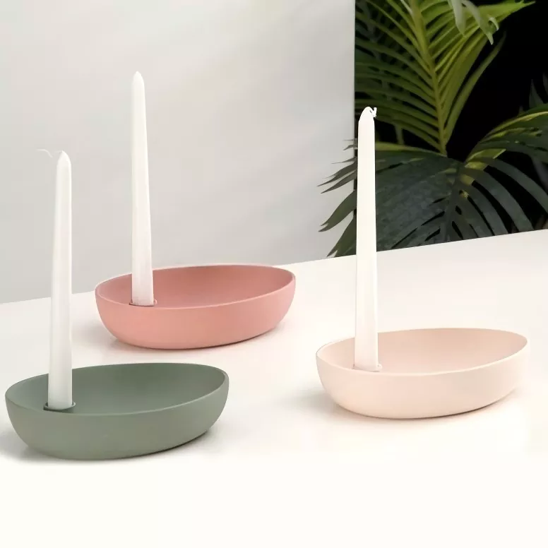 جدید انڈاکار سیرامک ​​موم بتی ہولڈر