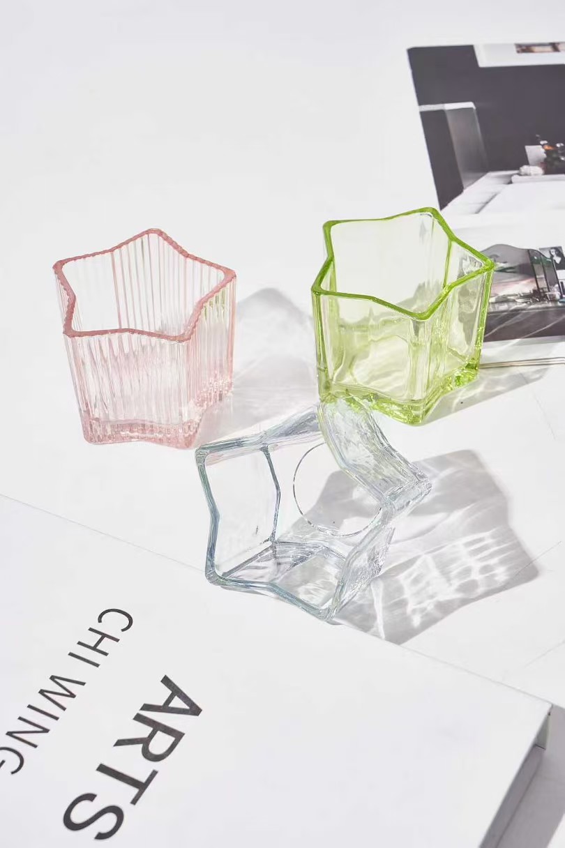 ستارے کے سائز کا گلاس موم بتی ہولڈر