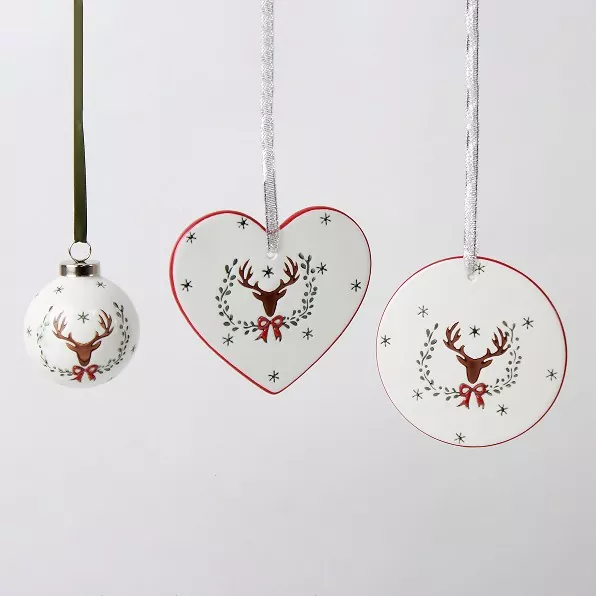 انوکھا ہاتھ سے تیار سیرامک ​​کرسمس ٹری سجاوٹ